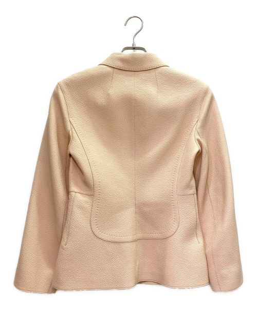 HERMES（エルメス）HERMES (エルメス) レザージャケット ベージュ サイズ:36の古着・服飾アイテム