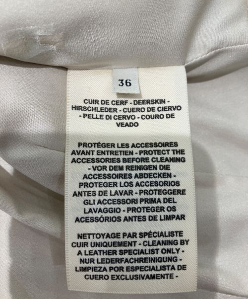 HERMES（エルメス）HERMES (エルメス) レザージャケット ベージュ サイズ:36の古着・服飾アイテム