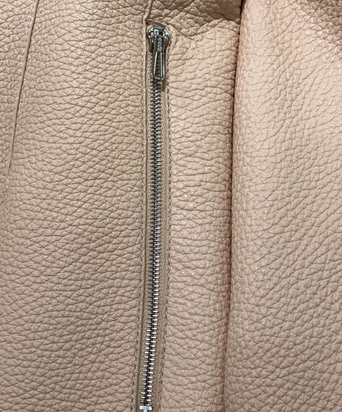 HERMES（エルメス）HERMES (エルメス) レザージャケット ベージュ サイズ:36の古着・服飾アイテム