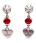 GUCCI（グッチ）の古着「ハートストーンピアス」｜シルバー×レッド