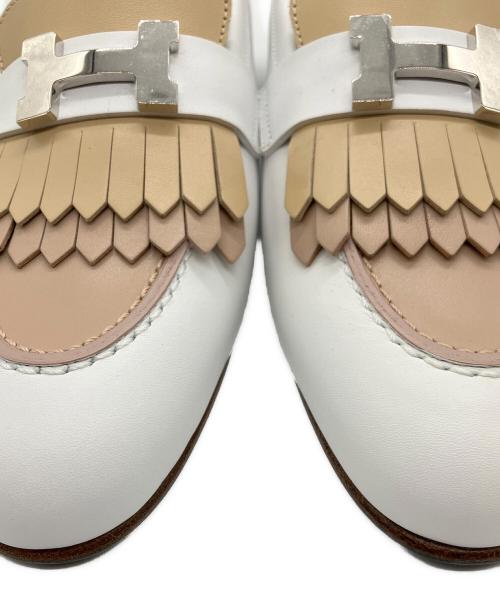 HERMES（エルメス）HERMES (エルメス) モカシンロワイヤルローファー ホワイト サイズ:36 未使用品の古着・服飾アイテム