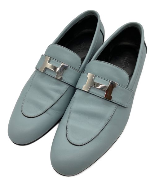 HERMES（エルメス）HERMES (エルメス) コンスタンスローファー スカイブルー サイズ:36の古着・服飾アイテム