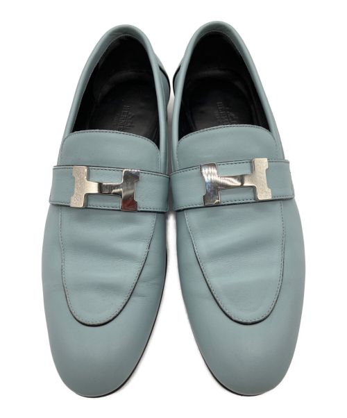 HERMES（エルメス）HERMES (エルメス) コンスタンスローファー スカイブルー サイズ:36の古着・服飾アイテム
