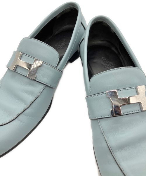 HERMES（エルメス）HERMES (エルメス) コンスタンスローファー スカイブルー サイズ:36の古着・服飾アイテム