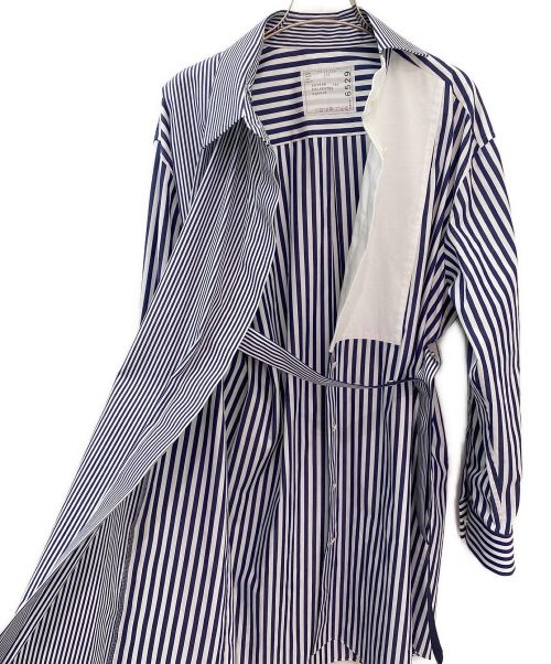 sacai（サカイ）sacai (サカイ) Cotton Poplin Dres ブルー×ホワイト サイズ:1の古着・服飾アイテム