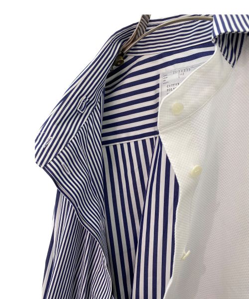sacai（サカイ）sacai (サカイ) Cotton Poplin Dres ブルー×ホワイト サイズ:1の古着・服飾アイテム