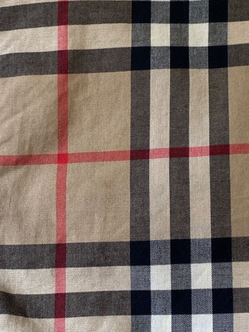 BURBERRY（バーバリー）BURBERRY (バーバリー) Rib Knit Detail Vintage Check Cotton Shirt  ブラウン サイズ:Lの古着・服飾アイテム