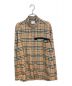 BURBERRY（バーバリー）の古着「Rib Knit Detail Vintage Check Cotton Shirt 」｜ブラウン