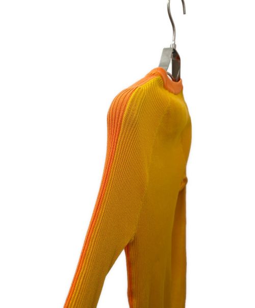 ENFOLD（エンフォルド）ENFOLD (エンフォルド) BI-COLOR RIB LONG T-SHIRT オレンジ サイズ:38 未使用品の古着・服飾アイテム