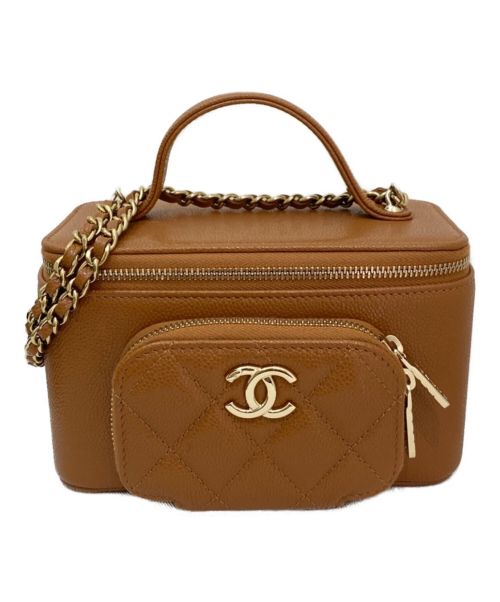 CHANEL（シャネル）CHANEL (シャネル) バニティショルダーバッグ ブラウンの古着・服飾アイテム