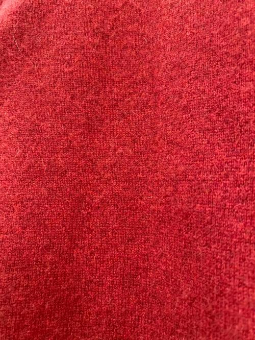 DRAWER（ドゥロワー）DRAWER (ドゥロワー) 14Gカシミヤクルーカーディガン レッド サイズ:2の古着・服飾アイテム