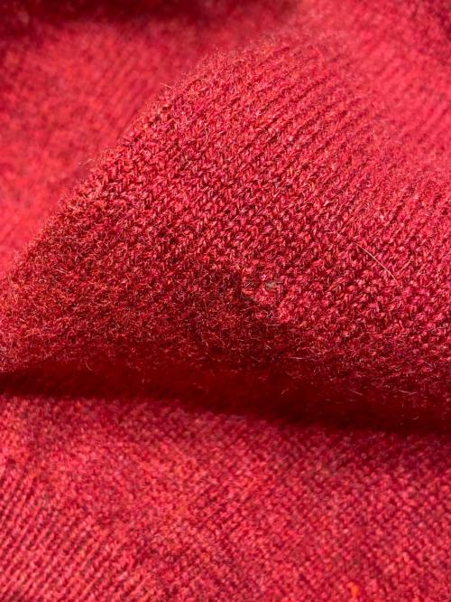 DRAWER（ドゥロワー）DRAWER (ドゥロワー) 14Gカシミヤクルーカーディガン レッド サイズ:2の古着・服飾アイテム