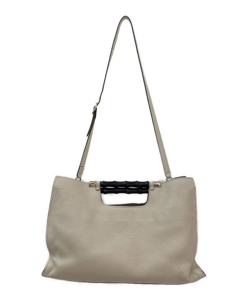 GUCCI（グッチ）GUCCI (グッチ) バンブーデイリー2WAYバッグ アイボリーの古着・服飾アイテム