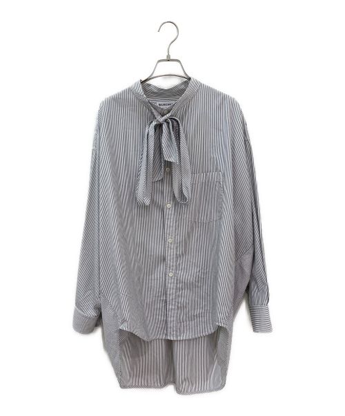 BALENCIAGA（バレンシアガ）BALENCIAGA (バレンシアガ) ニュースイング長袖シャツ アイボリー×ブラック サイズ:34の古着・服飾アイテム