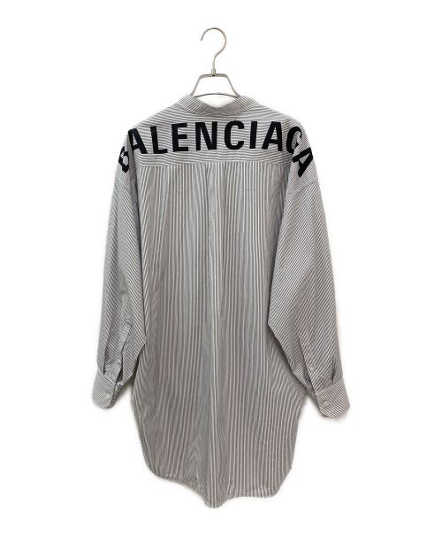 BALENCIAGA（バレンシアガ）BALENCIAGA (バレンシアガ) ニュースイング長袖シャツ アイボリー×ブラック サイズ:34の古着・服飾アイテム