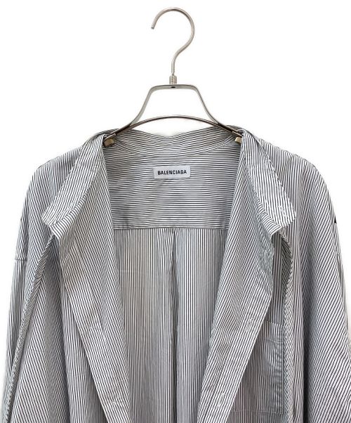BALENCIAGA（バレンシアガ）BALENCIAGA (バレンシアガ) ニュースイング長袖シャツ アイボリー×ブラック サイズ:34の古着・服飾アイテム