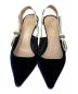 Christian Dior (クリスチャン ディオール) ベロアJ'ADIOR スリングバック パンプス ネイビー サイズ:35 1/2：52800円