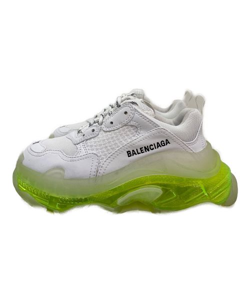 BALENCIAGA（バレンシアガ）BALENCIAGA (バレンシアガ) トリプルS ホワイト×グリーン サイズ:23の古着・服飾アイテム