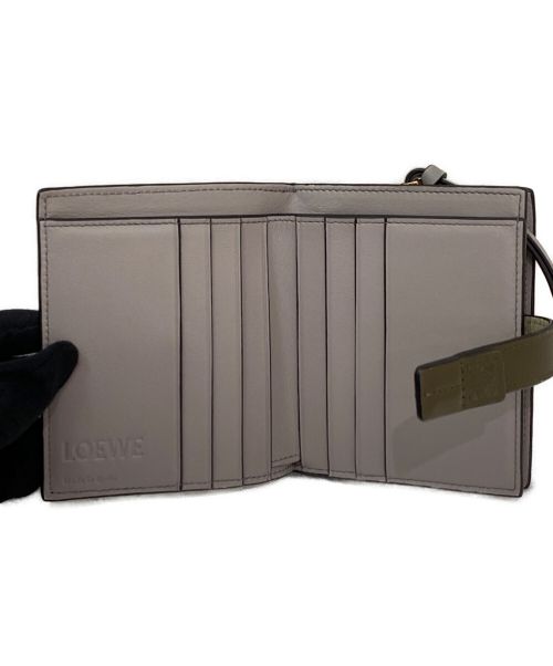 LOEWE（ロエベ）LOEWE (ロエベ) コンパクト ジップウォレット ローレルグリーン/ダークカーキグリーンの古着・服飾アイテム
