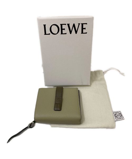 LOEWE（ロエベ）LOEWE (ロエベ) コンパクト ジップウォレット ローレルグリーン/ダークカーキグリーンの古着・服飾アイテム