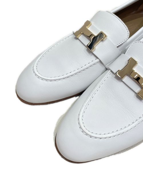 HERMES（エルメス）HERMES (エルメス) モカシンシューズ ホワイト サイズ:36の古着・服飾アイテム