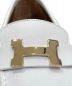 中古・古着 HERMES (エルメス) モカシンシューズ ホワイト サイズ:36：108000円