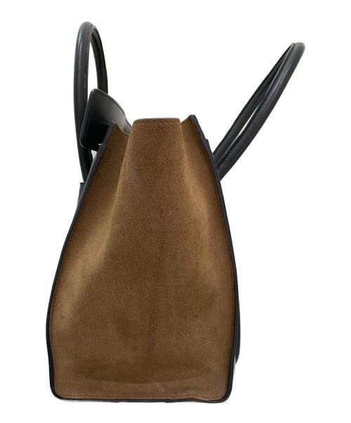 CELINE（セリーヌ）CELINE (セリーヌ) ラゲージミニ ブラック×ホワイト×ブラウン サイズ:ミニの古着・服飾アイテム