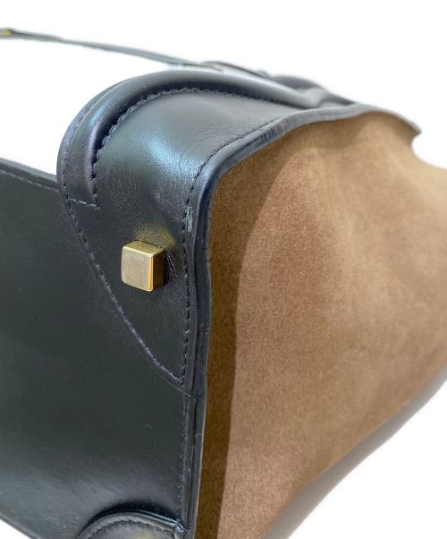 CELINE（セリーヌ）CELINE (セリーヌ) ラゲージミニ ブラック×ホワイト×ブラウン サイズ:ミニの古着・服飾アイテム