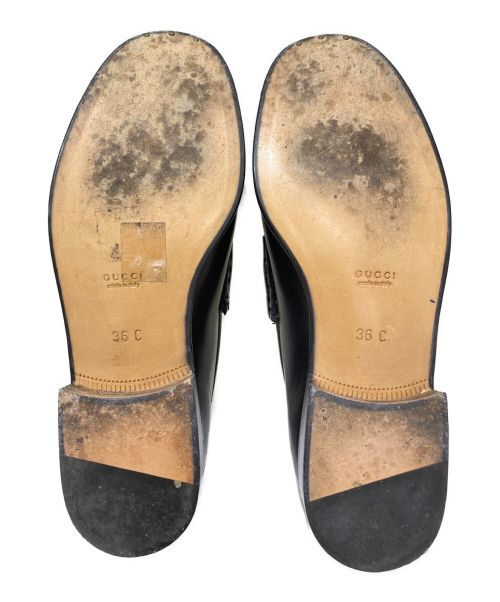 GUCCI（グッチ）GUCCI (グッチ) ビットローファー ブラック サイズ:36の古着・服飾アイテム