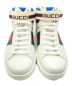 GUCCI (グッチ) ACEストライプハイカットスニーカー ホワイト×ブルー×レッド サイズ:6：39800円
