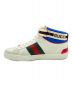 中古・古着 GUCCI (グッチ) ACEストライプハイカットスニーカー ホワイト×ブルー×レッド サイズ:6：39800円