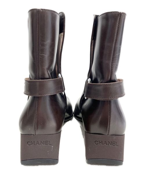 CHANEL（シャネル）CHANEL (シャネル) ショートブーツ ブラウン サイズ:37の古着・服飾アイテム