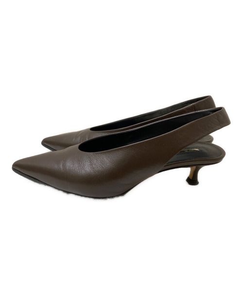 Brenta（ブレンタ）Brenta (ブレンタ) バックストラップパンプス ブラウン サイズ:35の古着・服飾アイテム