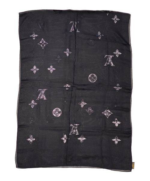 LOUIS VUITTON（ルイ ヴィトン）LOUIS VUITTON (ルイ ヴィトン) モノグラムシアースカーフ ブラックの古着・服飾アイテム
