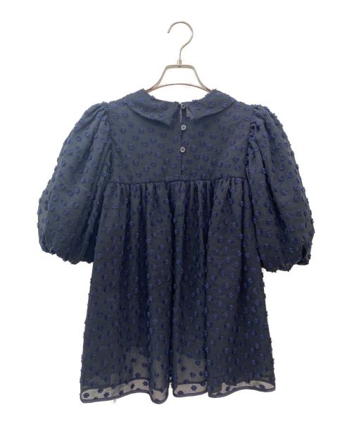 YORI（ヨリ）YORI (ヨリ) フローラドットブラウス ネイビー サイズ:36 未使用品の古着・服飾アイテム