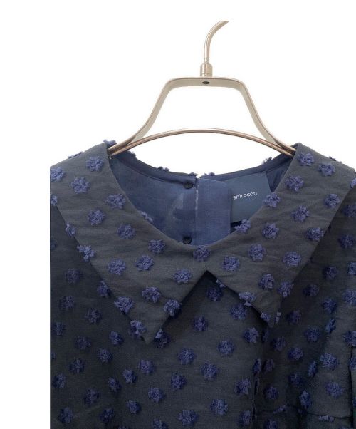 YORI（ヨリ）YORI (ヨリ) フローラドットブラウス ネイビー サイズ:36 未使用品の古着・服飾アイテム
