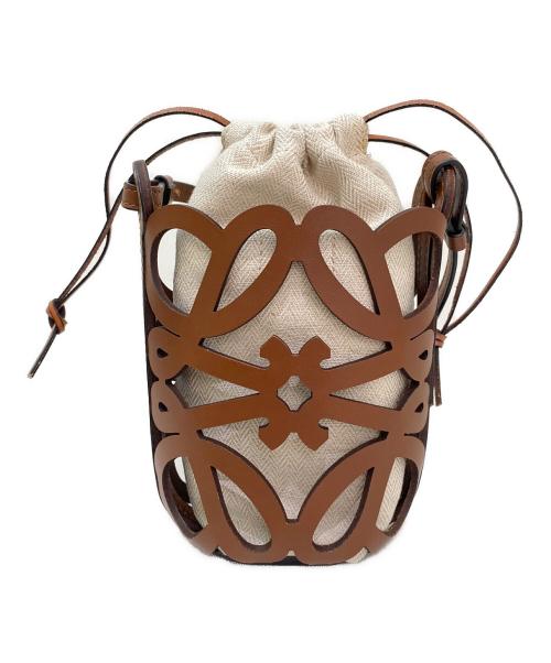 LOEWE（ロエベ）LOEWE (ロエベ) アナグラムカットアウト ポケット ブラウンの古着・服飾アイテム