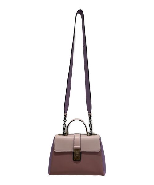 BOTTEGA VENETA（ボッテガベネタ）BOTTEGA VENETA (ボッテガベネタ) ピアッツァスモール ピンク×パープルの古着・服飾アイテム