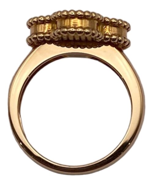 VAN CLEEF & ARPELS（ヴァンクリーフ＆アーペル）VAN CLEEF & ARPELS (ヴァンクリーフ＆アーペル) ヴィンテージ アルハンブラ タイガーアイ1Pダイヤモンドリング サイズ:49の古着・服飾アイテム