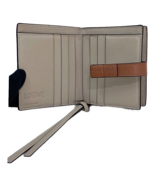 LOEWE（ロエベ）LOEWE (ロエベ) コンパクト ジップウォレット ローズマリー×タンの古着・服飾アイテム