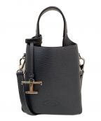 TOD'Sトッズ）の古着「Tチャーム付ミニショルダーバッグ」｜ダークネイビー