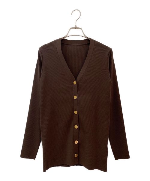 MUSE de Deuxieme Classe（ミューズ ドゥーズィエム クラス）MUSE de Deuxieme Classe (ミューズ ドゥーズィエム クラス) Diner B RIB カーディガン ブラウン サイズ:F 未使用品の古着・服飾アイテム