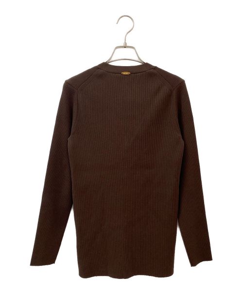 MUSE de Deuxieme Classe（ミューズ ドゥーズィエム クラス）MUSE de Deuxieme Classe (ミューズ ドゥーズィエム クラス) Diner B RIB カーディガン ブラウン サイズ:F 未使用品の古着・服飾アイテム