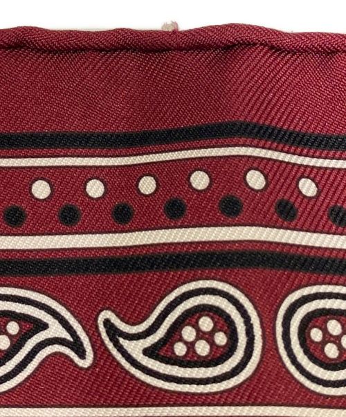 HERMES（エルメス）HERMES (エルメス) シルクスカーフ/Grand Manage/大調教術 ネイビー×ボルドー サイズ:55の古着・服飾アイテム