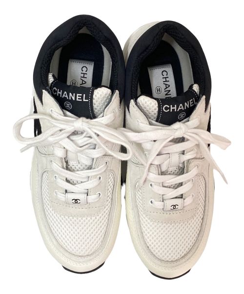 CHANEL（シャネル）CHANEL (シャネル) ココマークスニーカー ホワイト×ブラック サイズ:37の古着・服飾アイテム