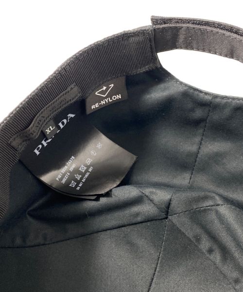 PRADA（プラダ）PRADA (プラダ) Reナイロンキャップ ブラック サイズ:XLの古着・服飾アイテム