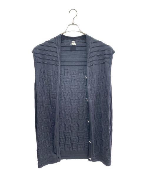 HERMES（エルメス）HERMES (エルメス) シェーヌダンクルロングベスト ネイビー サイズ:38の古着・服飾アイテム