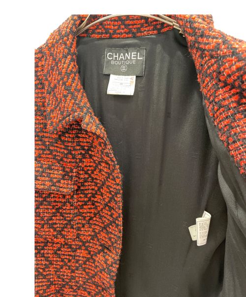 CHANEL BOUTIQUE（シャネル ブティック）CHANEL BOUTIQUE (シャネル ブティック) ツイードジャケット レッド サイズ:40の古着・服飾アイテム