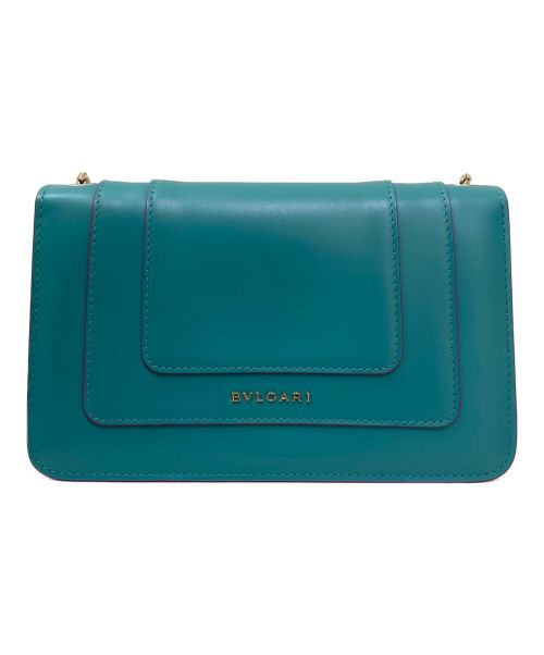 BVLGARI（ブルガリ）BVLGARI (ブルガリ) Serpenti Forever Small Leather Crossbody Bag ブルーグリーン×ピンク サイズ:Sの古着・服飾アイテム