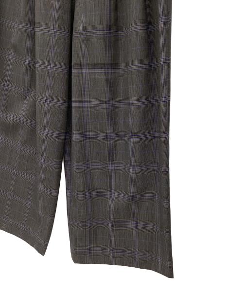 ENFOLD（エンフォルド）ENFOLD (エンフォルド) チェックワイドパンツ グレー サイズ:34の古着・服飾アイテム